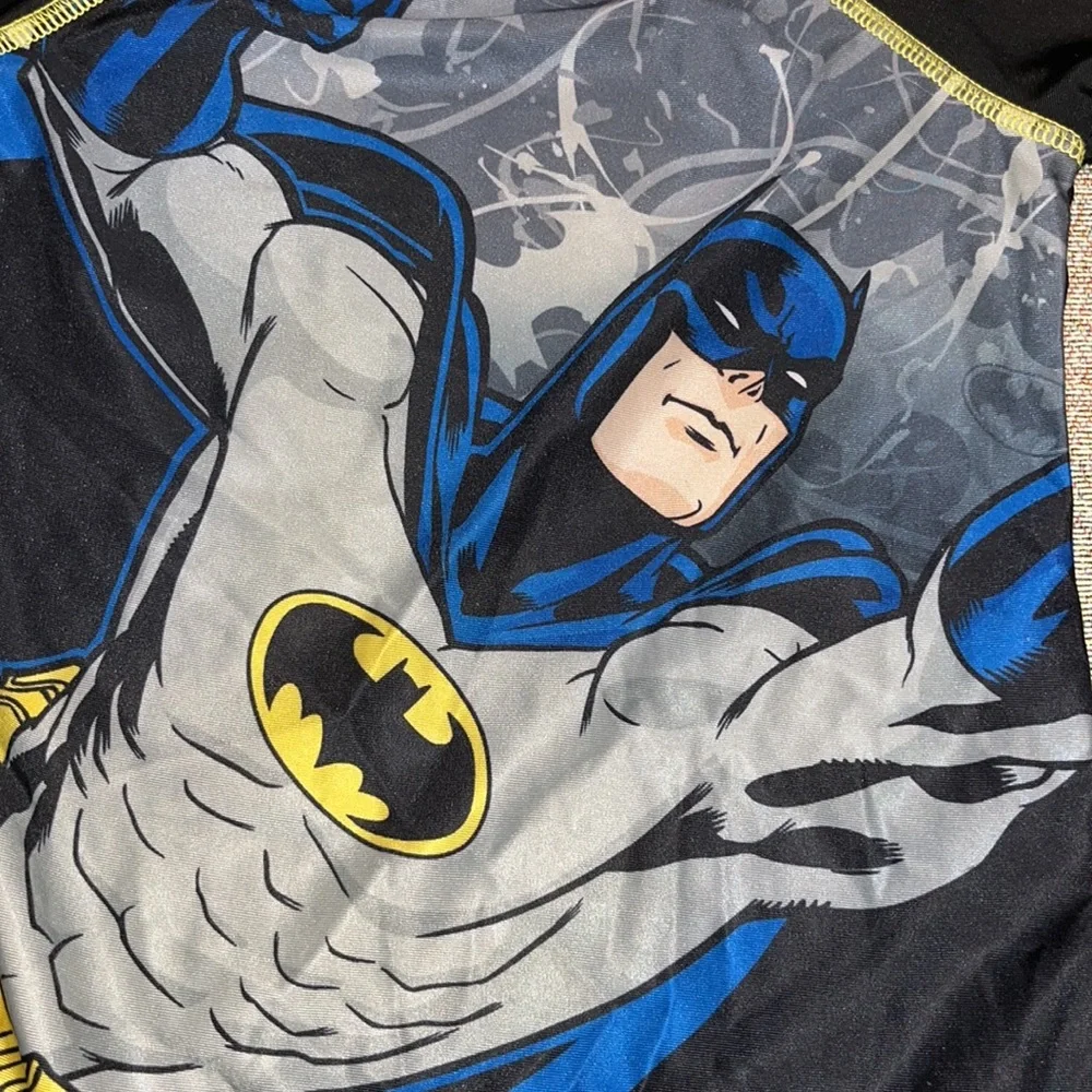 Batman Rash Guard Swim Shirt Boy Size 3T EUC